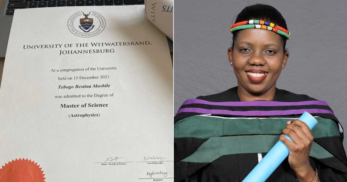 Master of Science in Astrophysics, Bachelor of Science Honours, Applied Mathematics, Astrophysics & Space Science, Wits University, Graduate, Alumna, Boffin