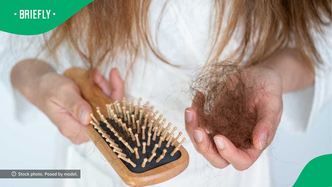 The lady is open to sharing her hair loss experience with others and can take a joke. The lady is open to sharing her hair loss experience with others and can take a joke.