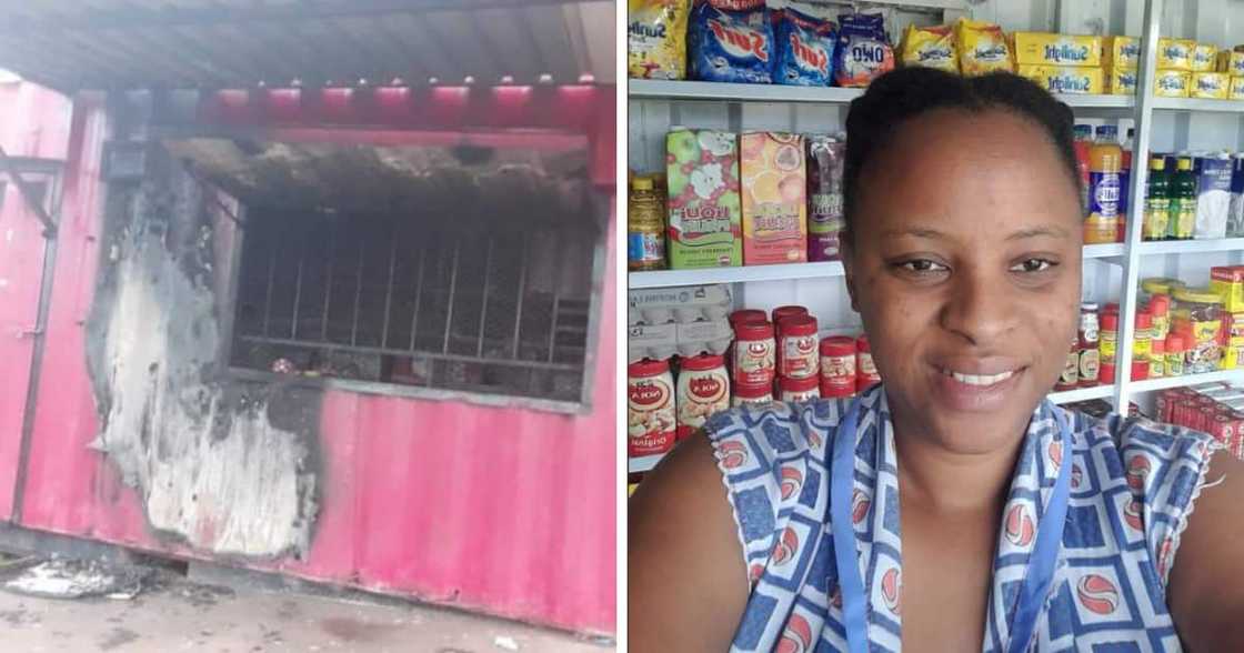 Spaza shop, burned, owner, stock, loss, new stock Spaza shop, burned, owner, stock, loss, new stock