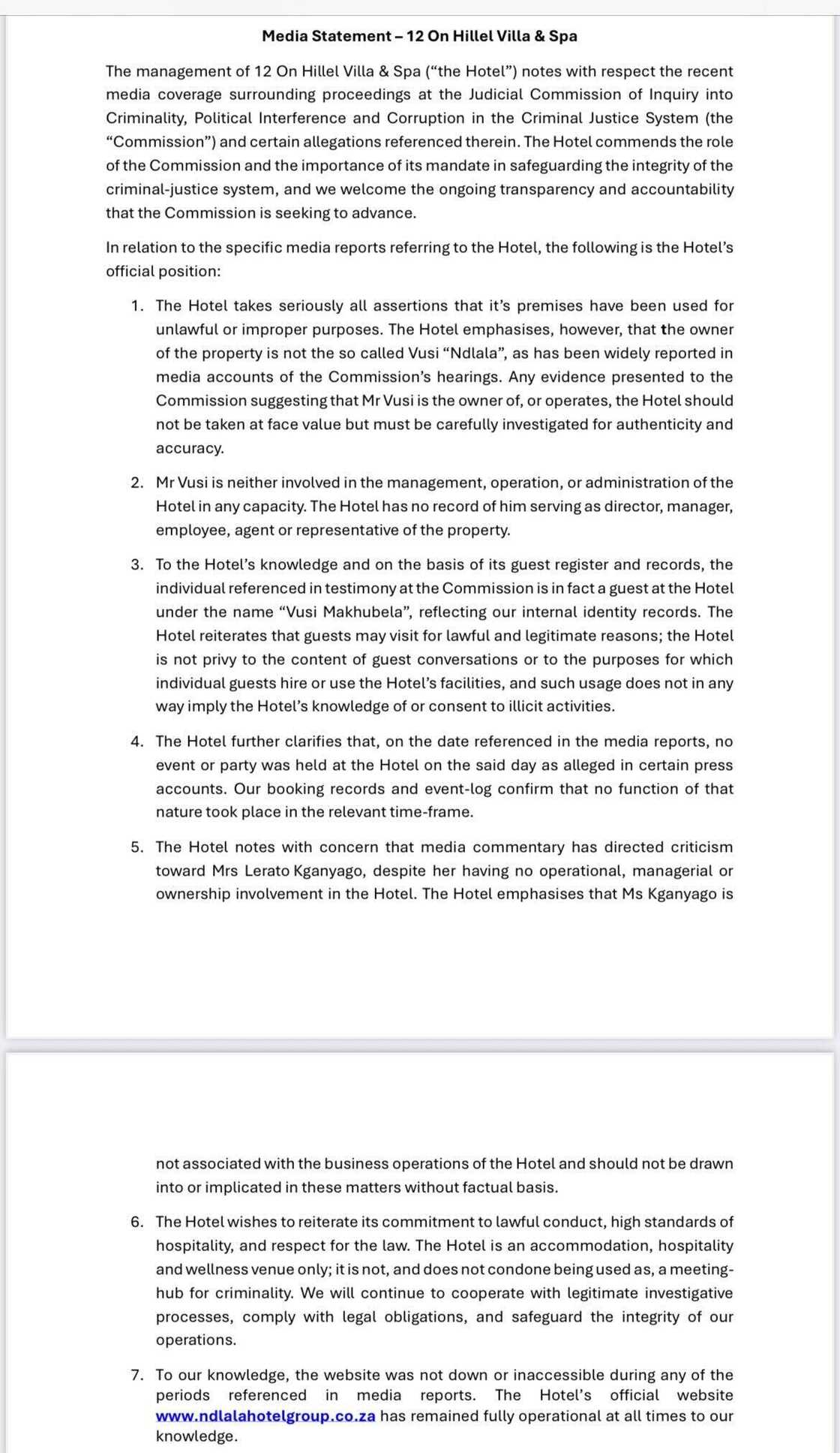 Lerato Kganyago is not the owner of 12 On Hillel Villa Lerato Kganyago is not the owner of 12 On Hillel Villa