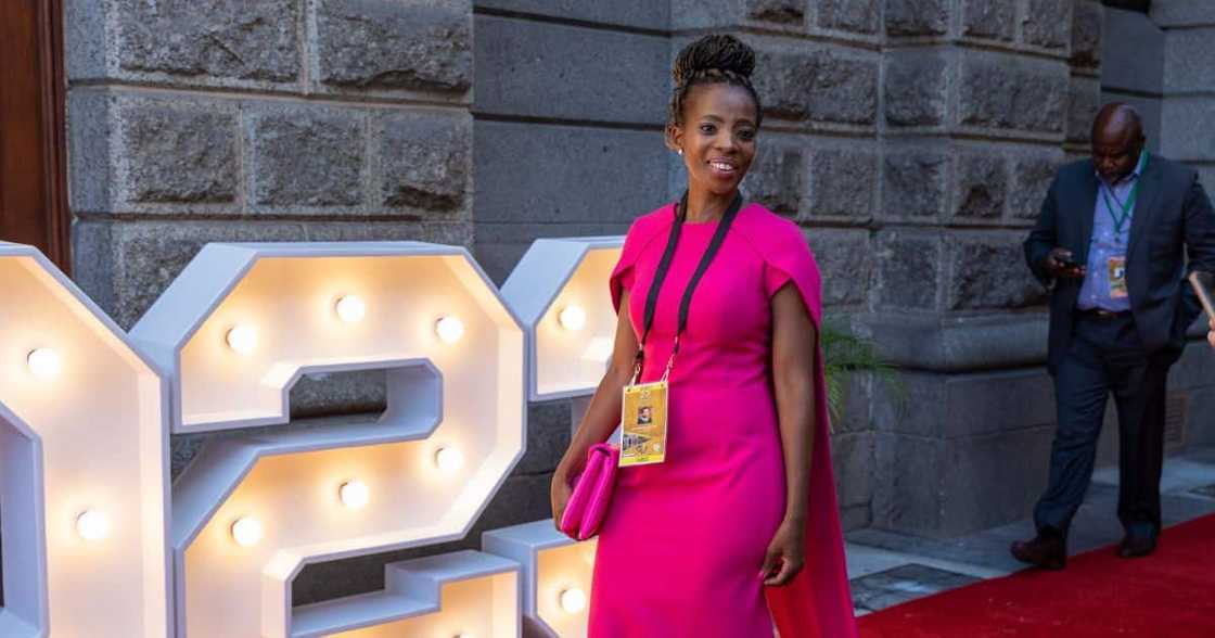 Kholeka Gcaleka, South Africa's acting public protector, arrives ahead of the state of the nation ceremony at City Hall in Cape Town Kholeka Gcaleka, South Africa's acting public protector, arrives ahead of the state of the nation ceremony at City Hall in Cape Town