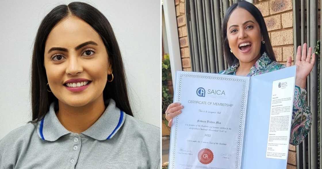 A Johannesburg lady is excited about obtaining her SAICA certification A Johannesburg lady is excited about obtaining her SAICA certification