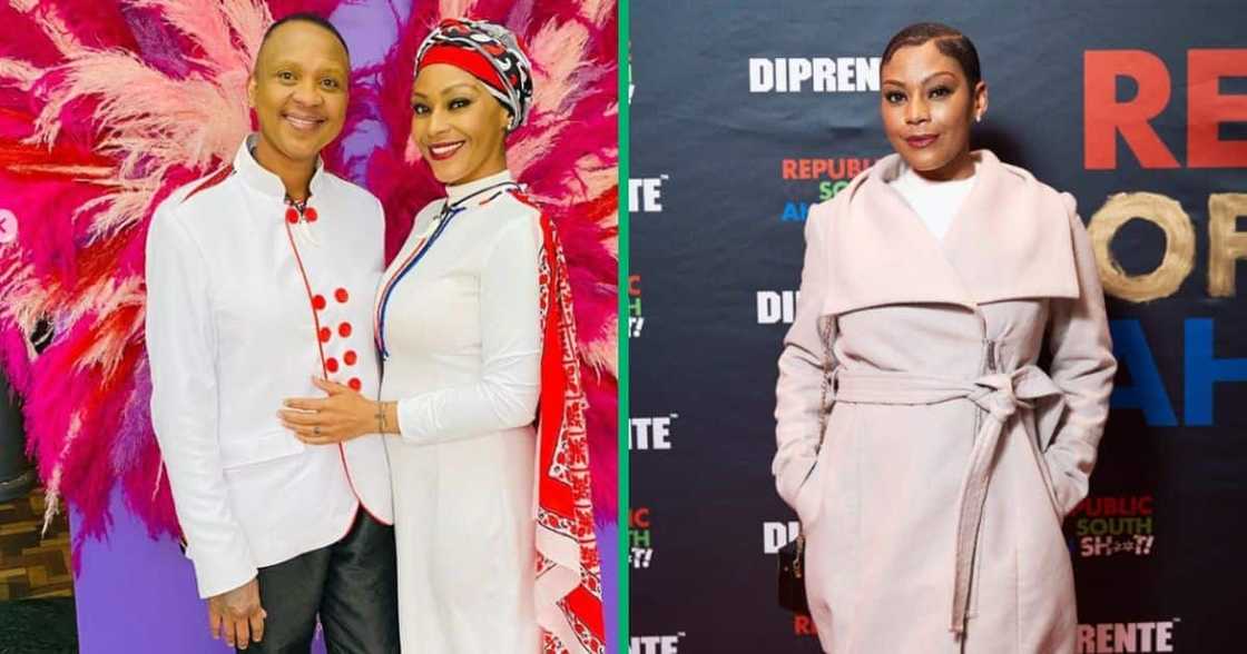 Letoya Makhene praises her wife Lebo Keswa. Letoya Makhene praises her wife Lebo Keswa.