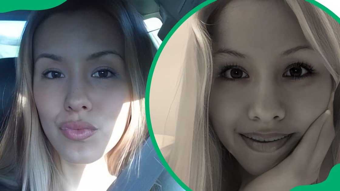 Jodi Arias in her car and posing for the camera Jodi Arias in her car and posing for the camera