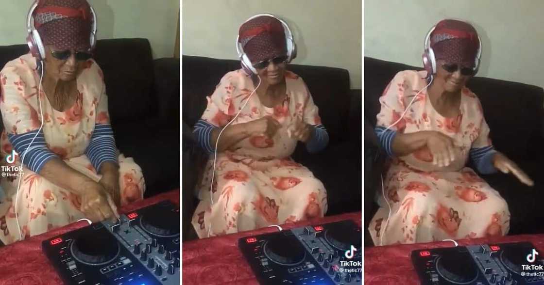Granny rocks the DJ decks in video Granny rocks the DJ decks in video