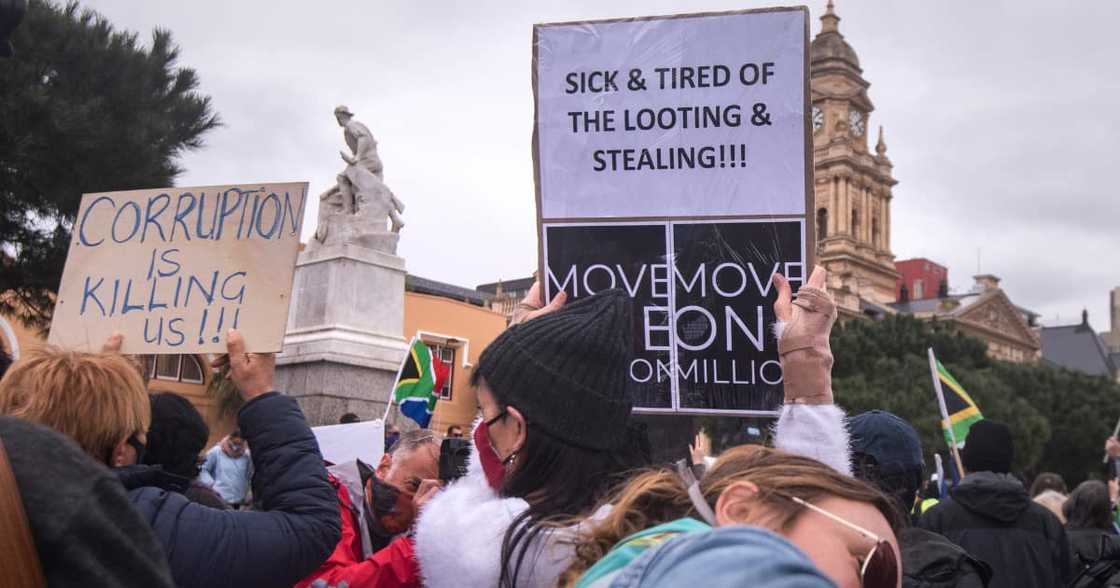 Anti-corruption protest in Cape Town