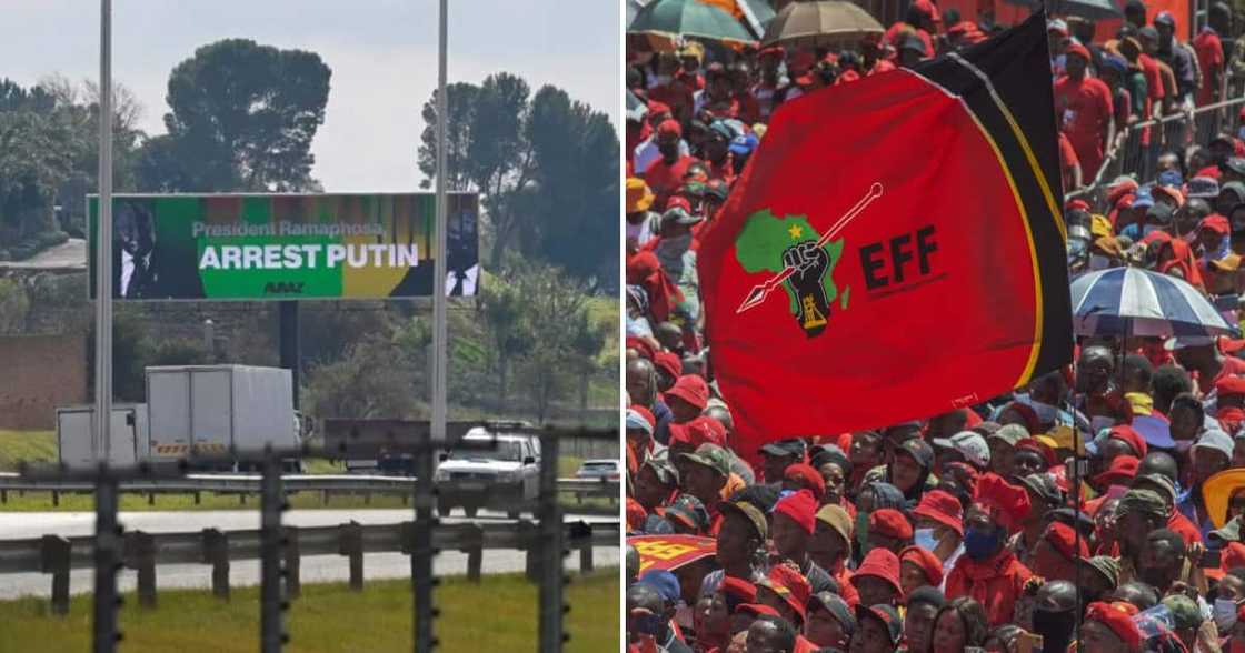 EFF calls for the removal of the "President Ramaphosa, Arrest Putin" billboards EFF calls for the removal of the "President Ramaphosa, Arrest Putin" billboards