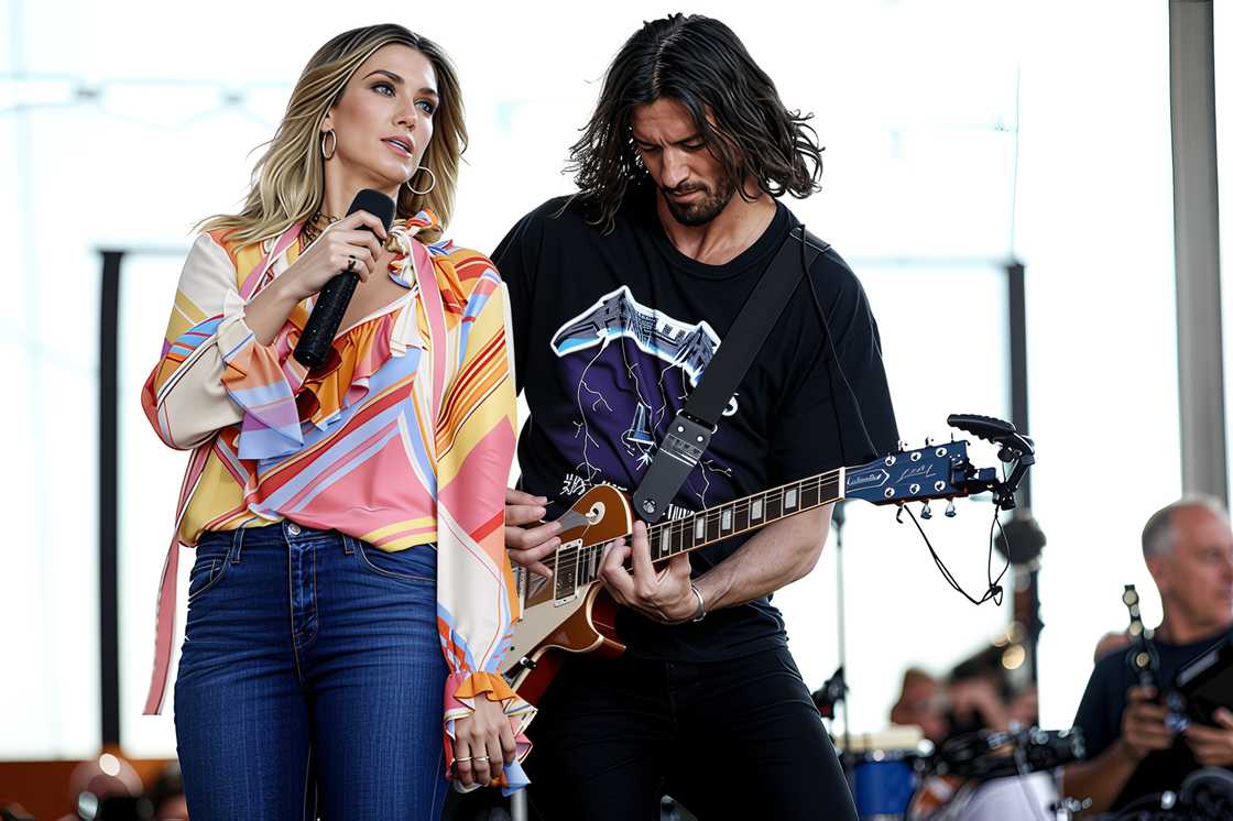 Delta Goodrem and Matthew Copley at Sydney Opera House in Sydney, Australia. Delta Goodrem and Matthew Copley at Sydney Opera House in Sydney, Australia.