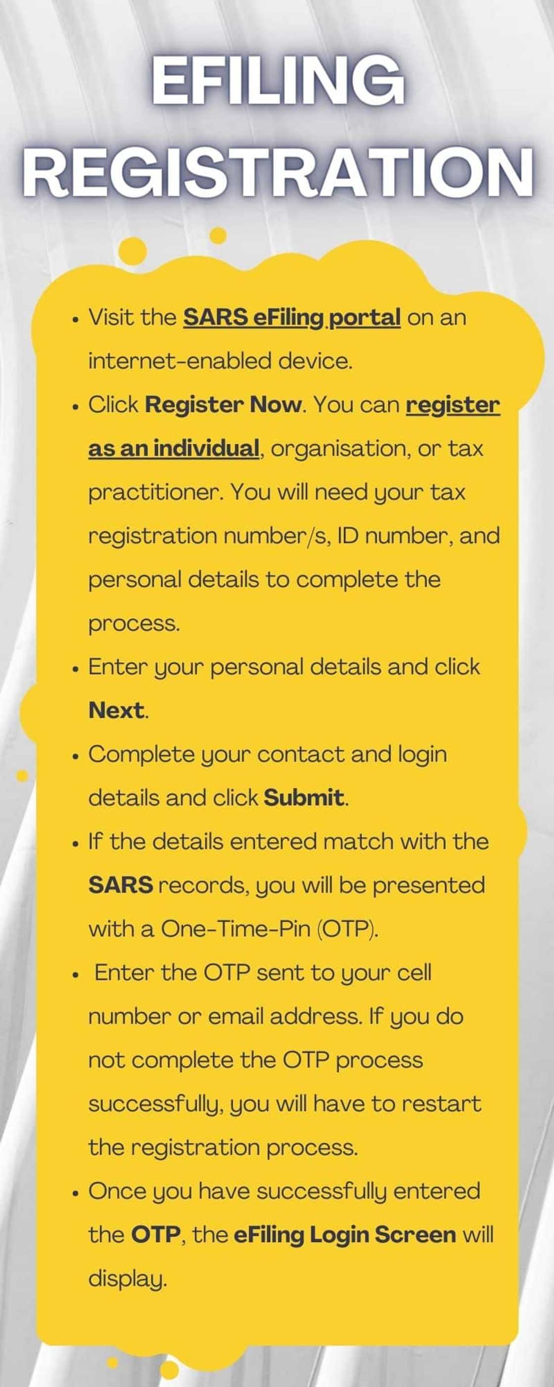 SARS eFiling for income tax return SARS eFiling for income tax return
