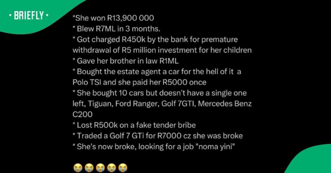 Mansi amazed by lady recklessly spending lottery winnings Mansi amazed by lady recklessly spending lottery winnings