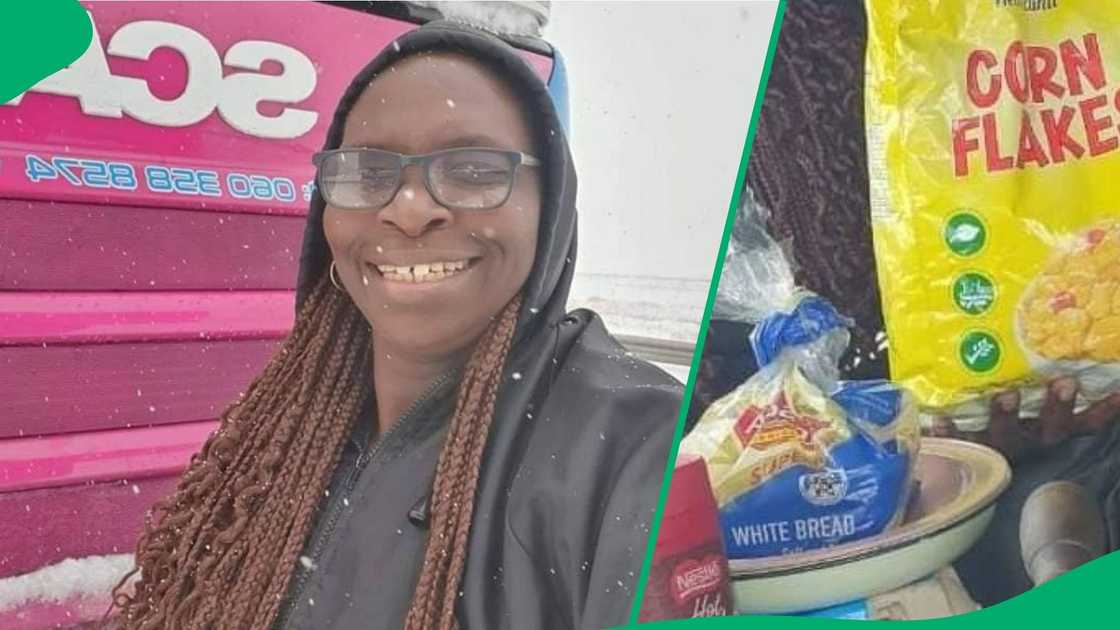 A truck-driving lady was honoured by a humanitarian for helping others in need