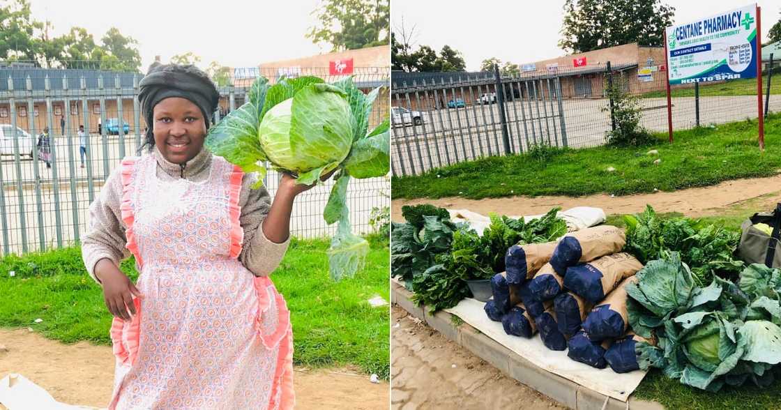 Local, Woman, Centane, Butterworth, Eastern Cape, Nelson Mandela University, Streets, Twitter, Hawker, Vegetables, Cabbage, Spinach, Potatoes, Mzansi, Community