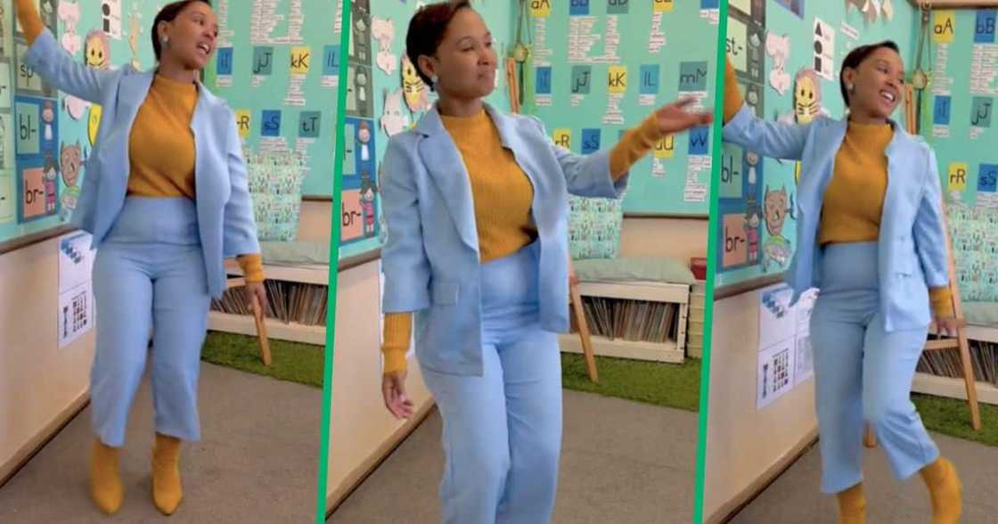 An afrikaans teacher dances An afrikaans teacher dances