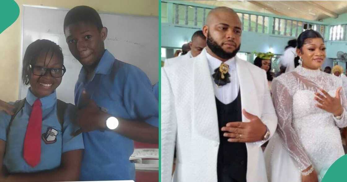 Secondary school sweet hearts get married. Secondary school sweet hearts get married.