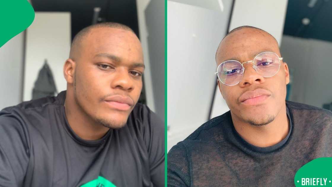 Meneer Mapela on the right showing off his glasses Meneer Mapela on the right showing off his glasses