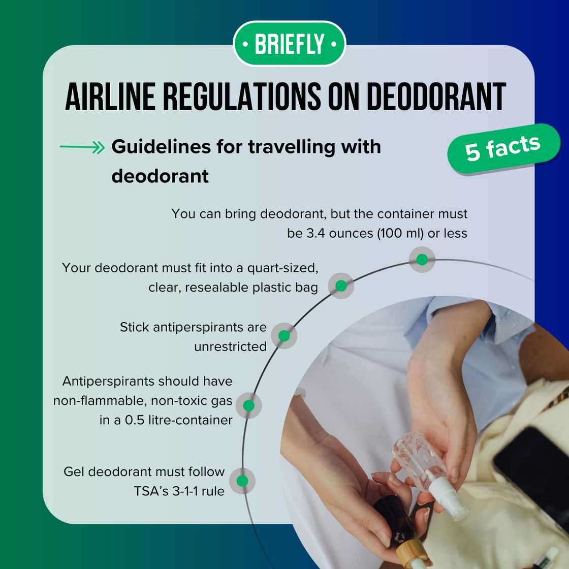 Facts about travelling with deodorant on a plane