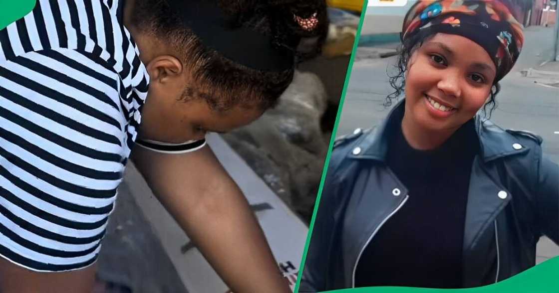 A TikTok video shows a woman unboxing her stunning mattress A TikTok video shows a woman unboxing her stunning mattress