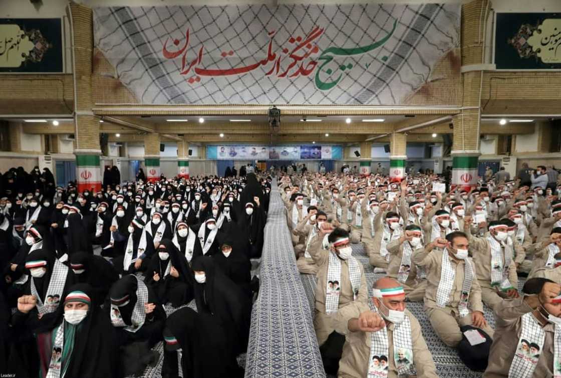 President Ebrahim Raisi told Basij members: 'You have performed brilliantly in the fight against the rioters,' Tasnim news agency reported President Ebrahim Raisi told Basij members: 'You have performed brilliantly in the fight against the rioters,' Tasnim news agency reported