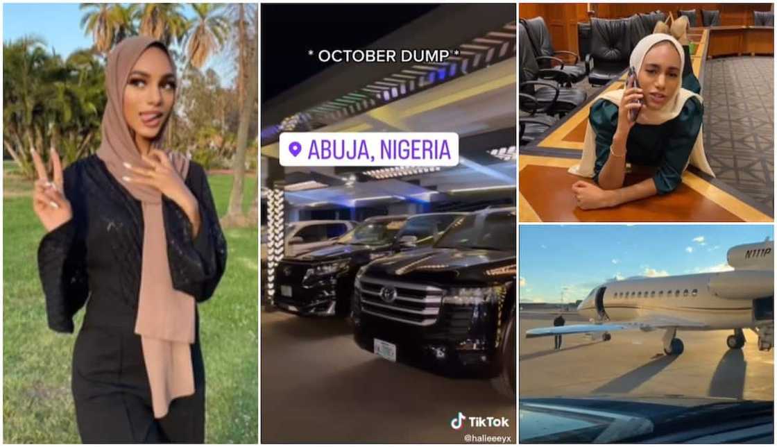 Wealth in Nigeria/the lady filmed the luxuries she saw in October.