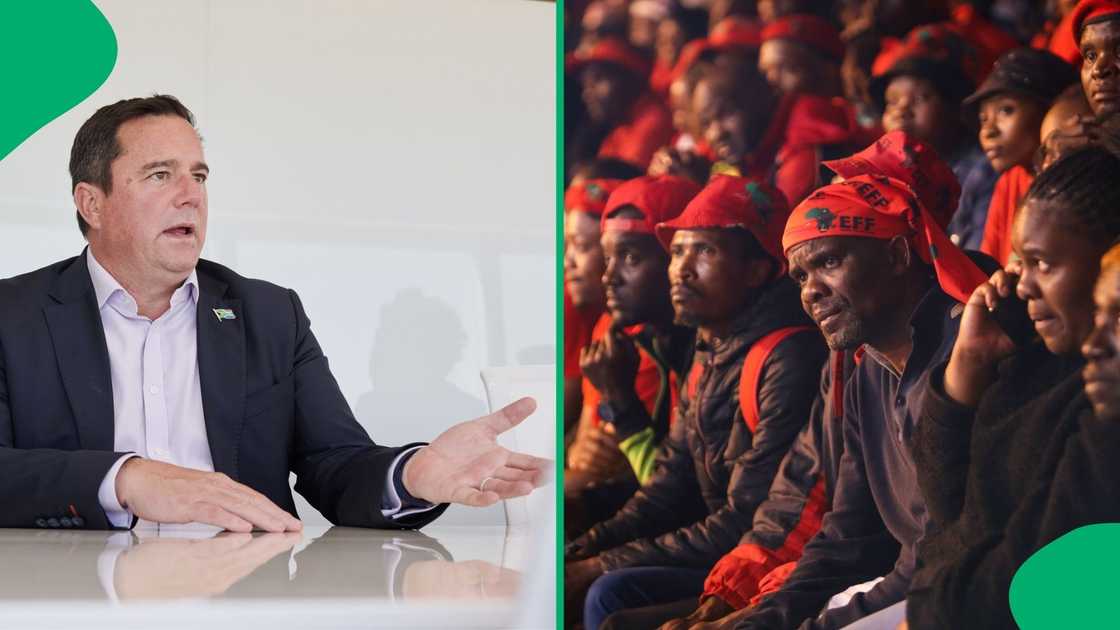 John Steenhuisen has hit back at the EFF, saying he felt sorry for them. John Steenhuisen has hit back at the EFF, saying he felt sorry for them.