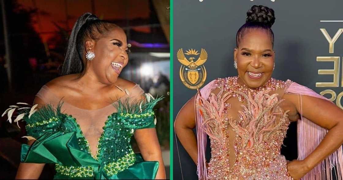 Sannah Mchunu showed off her Briefly News award Sannah Mchunu showed off her Briefly News award