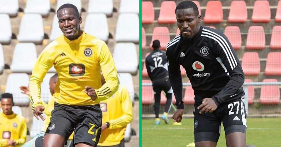 Orlando Pirates defender Tapelo Xoki is injured Orlando Pirates defender Tapelo Xoki is injured