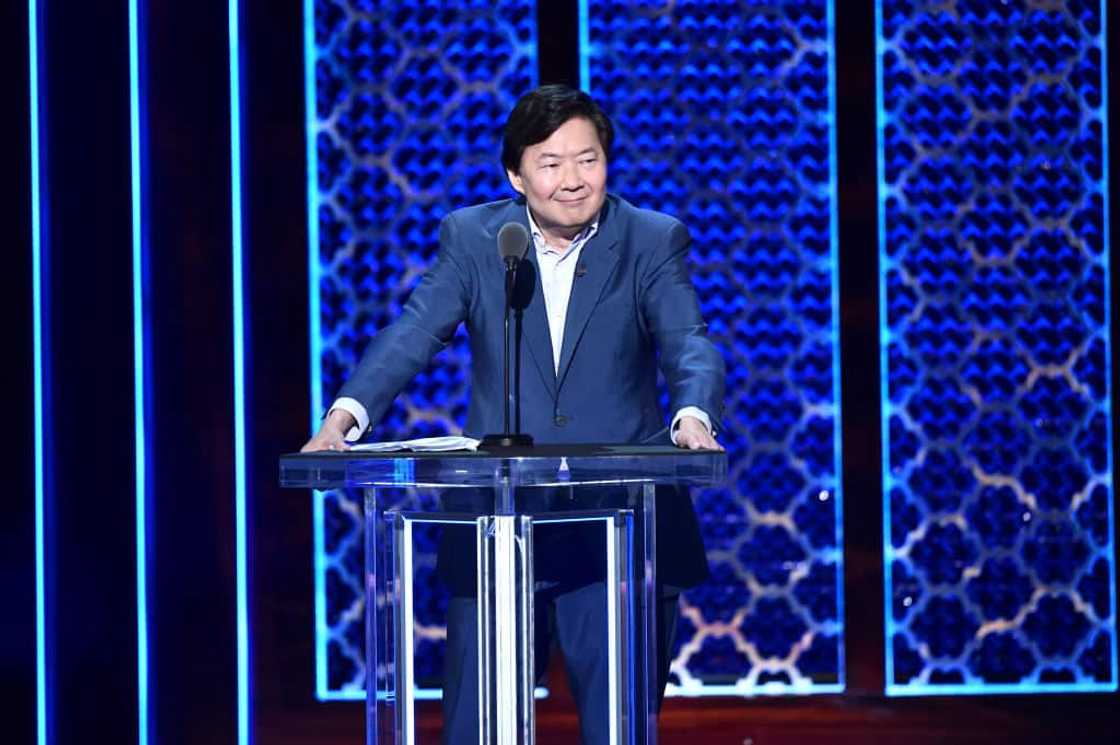 Ken Jeong speaks onstage during the Comedy Central Roast of Alec Baldwin at Saban Theatre. Ken Jeong speaks onstage during the Comedy Central Roast of Alec Baldwin at Saban Theatre.
