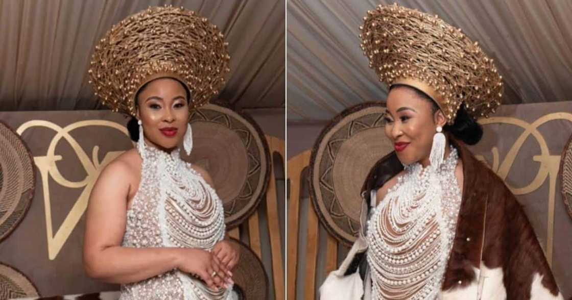 A designer shared a bride's traditonal isnpired white wedding dress A designer shared a bride's traditonal isnpired white wedding dress