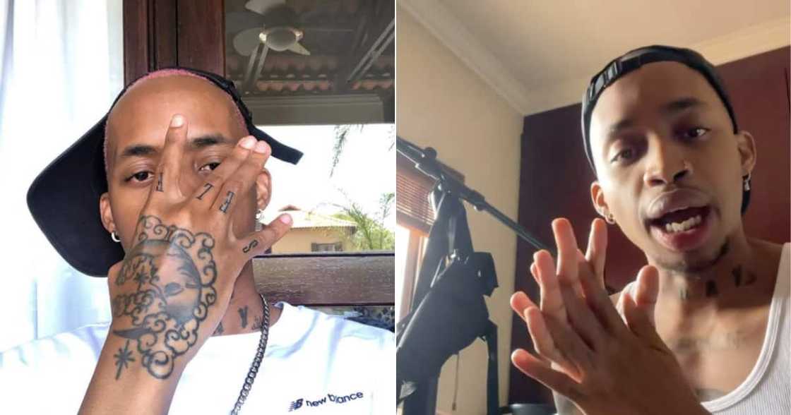 Rapper Tshego issues warning to men for touching his girlfriend distastefully Rapper Tshego issues warning to men for touching his girlfriend distastefully