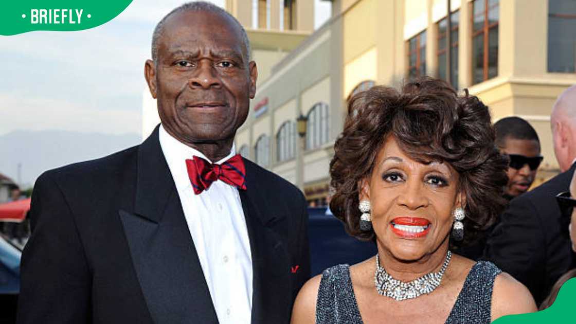 Sidney Williams (L) and Maxine Waters at Pasadena Civic Auditorium