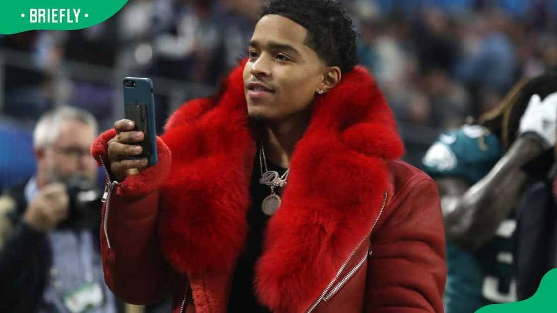 Justin Combs during a match between the New England Patriots and the Philadelphia Eagles in 2018 Justin Combs during a match between the New England Patriots and the Philadelphia Eagles in 2018