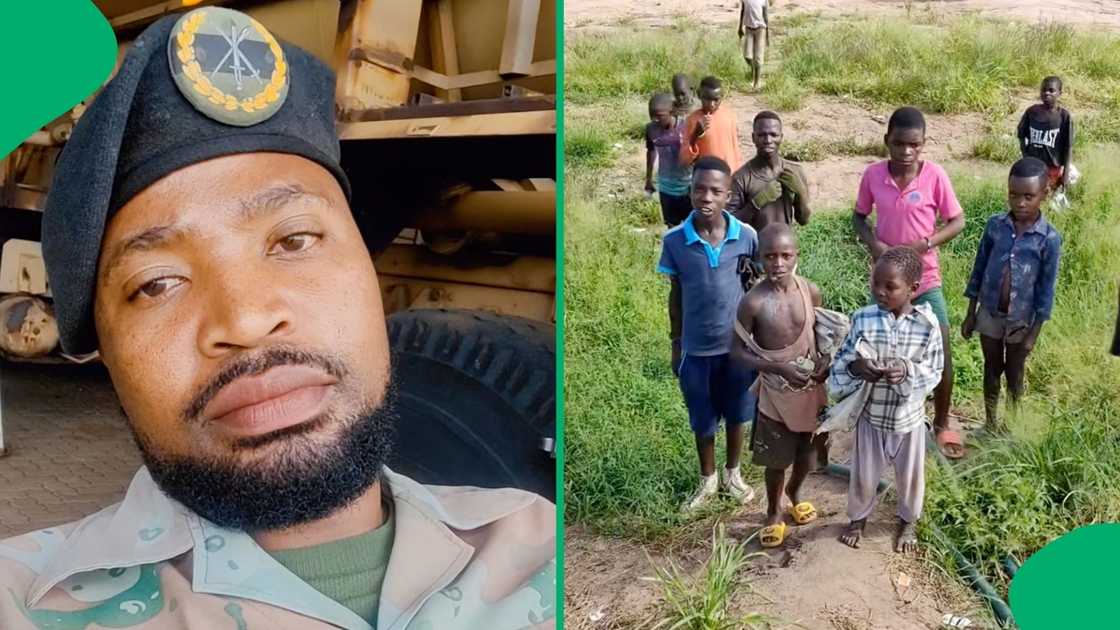 TikTok photos of a SANDF soldier and Congolese children