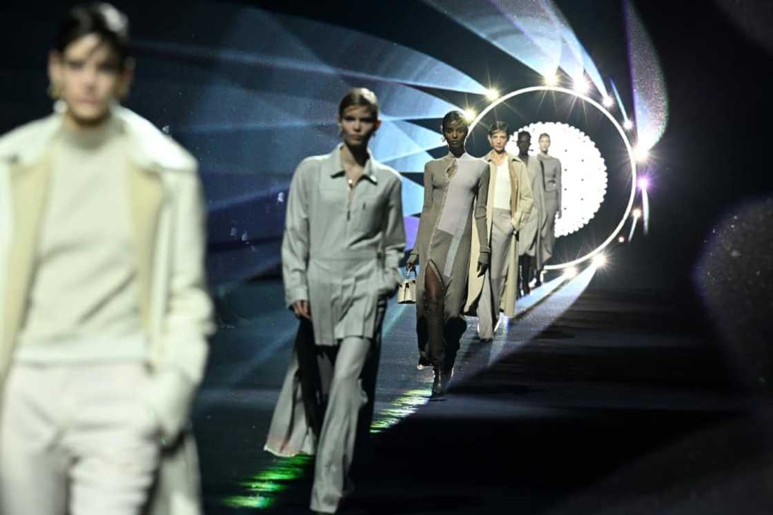 Suits were on display at the Fendi show and elsewhere Suits were on display at the Fendi show and elsewhere