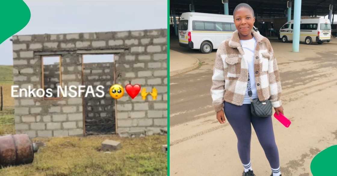 A student showed off a room she built using NSFAS allowance. A student showed off a room she built using NSFAS allowance.