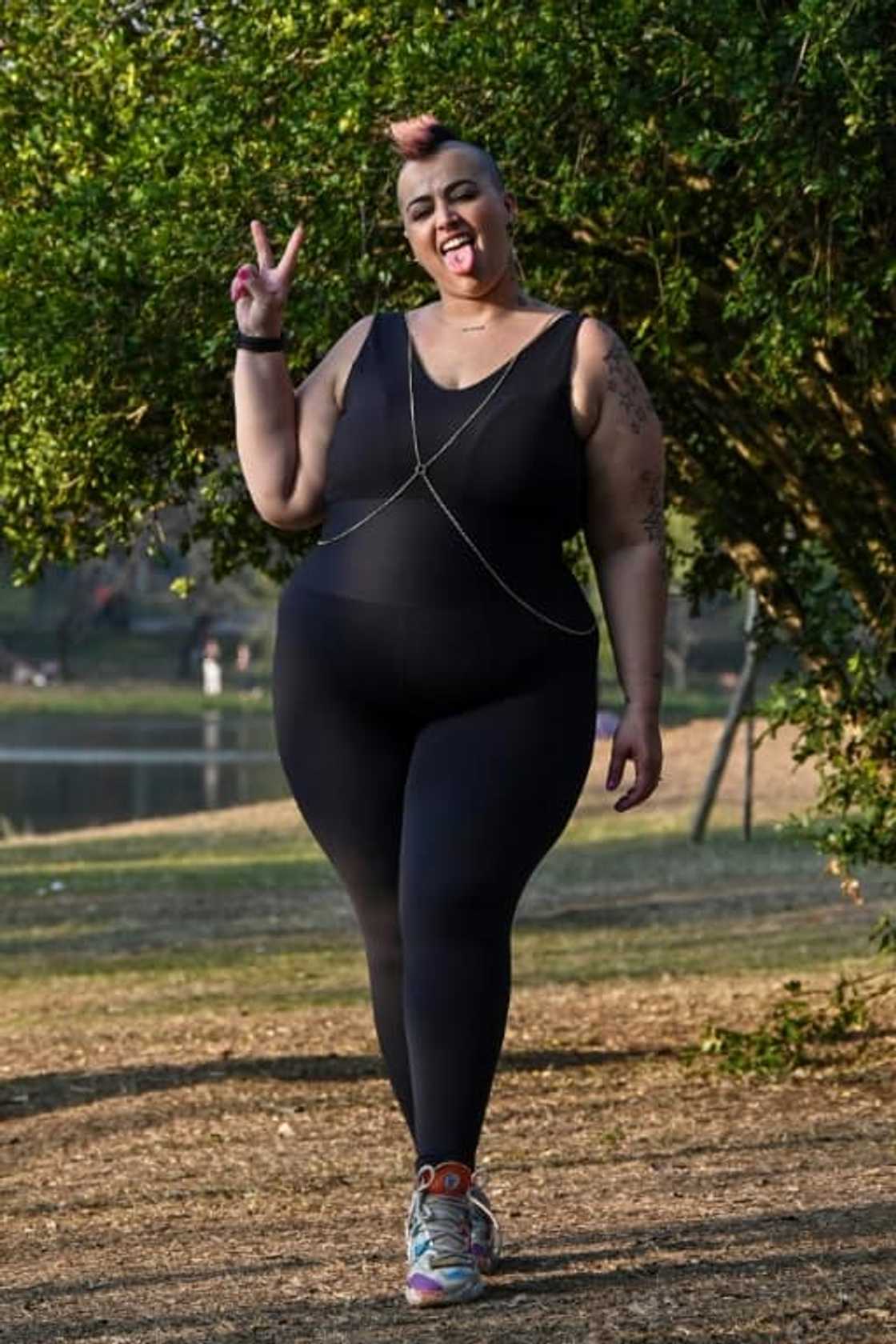 Brazilian designer Amanda Momente, owner of the plus size clothing brand Wondersize, poses for a photo Brazilian designer Amanda Momente, owner of the plus size clothing brand Wondersize, poses for a photo