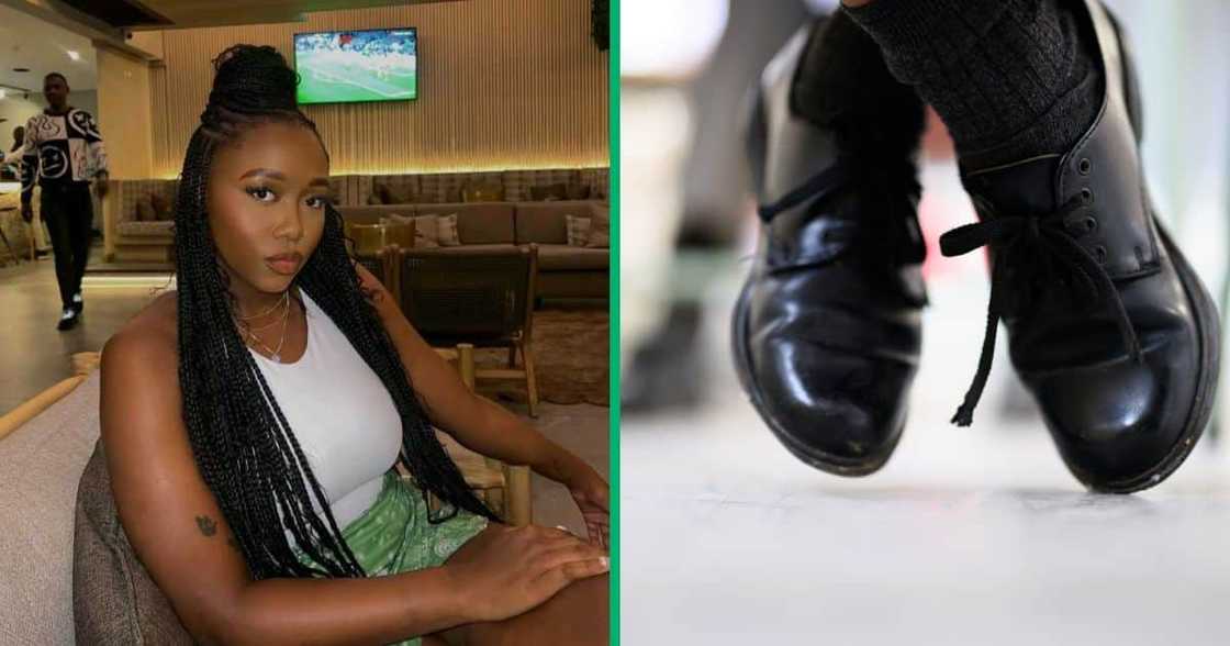 Mom buys daughter grasshoppers shoes in a TikTok video. Mom buys daughter grasshoppers shoes in a TikTok video.