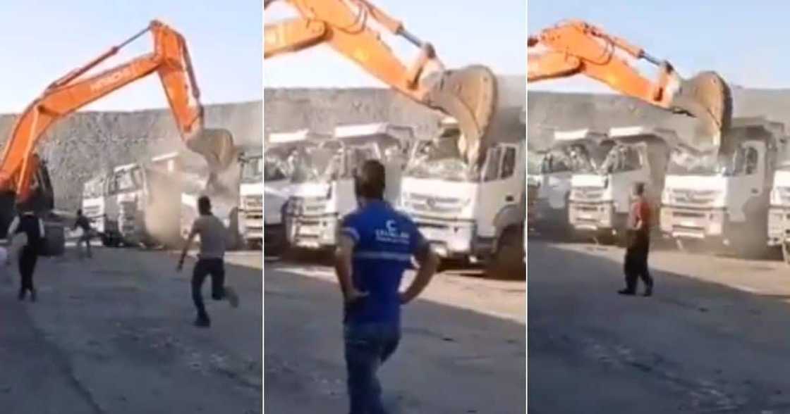 Man, Destroys, Fleet,Trucks, Video, Fired, SA Man, Destroys, Fleet,Trucks, Video, Fired, SA