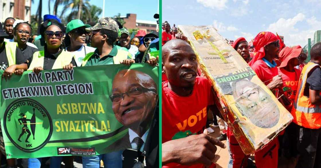 A survey revealed that the MK party might get more votes than the EFF in the upcoming elections A survey revealed that the MK party might get more votes than the EFF in the upcoming elections