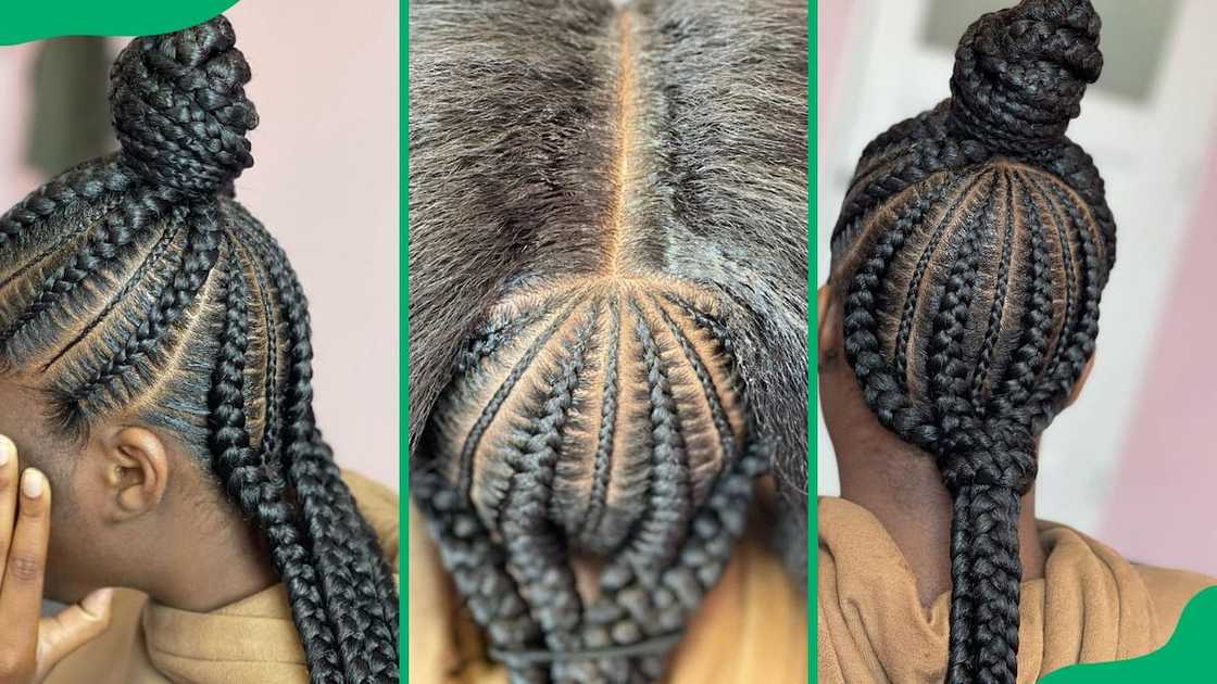 What are the four types of three strand braids?