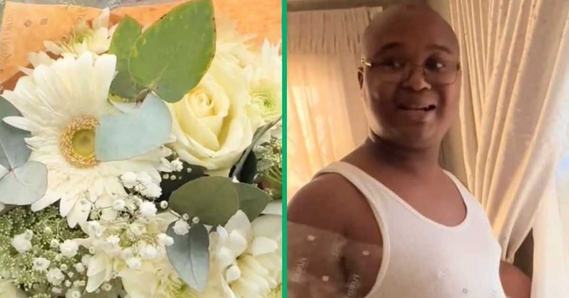 Woman shares video of her flower surprise. Woman shares video of her flower surprise.