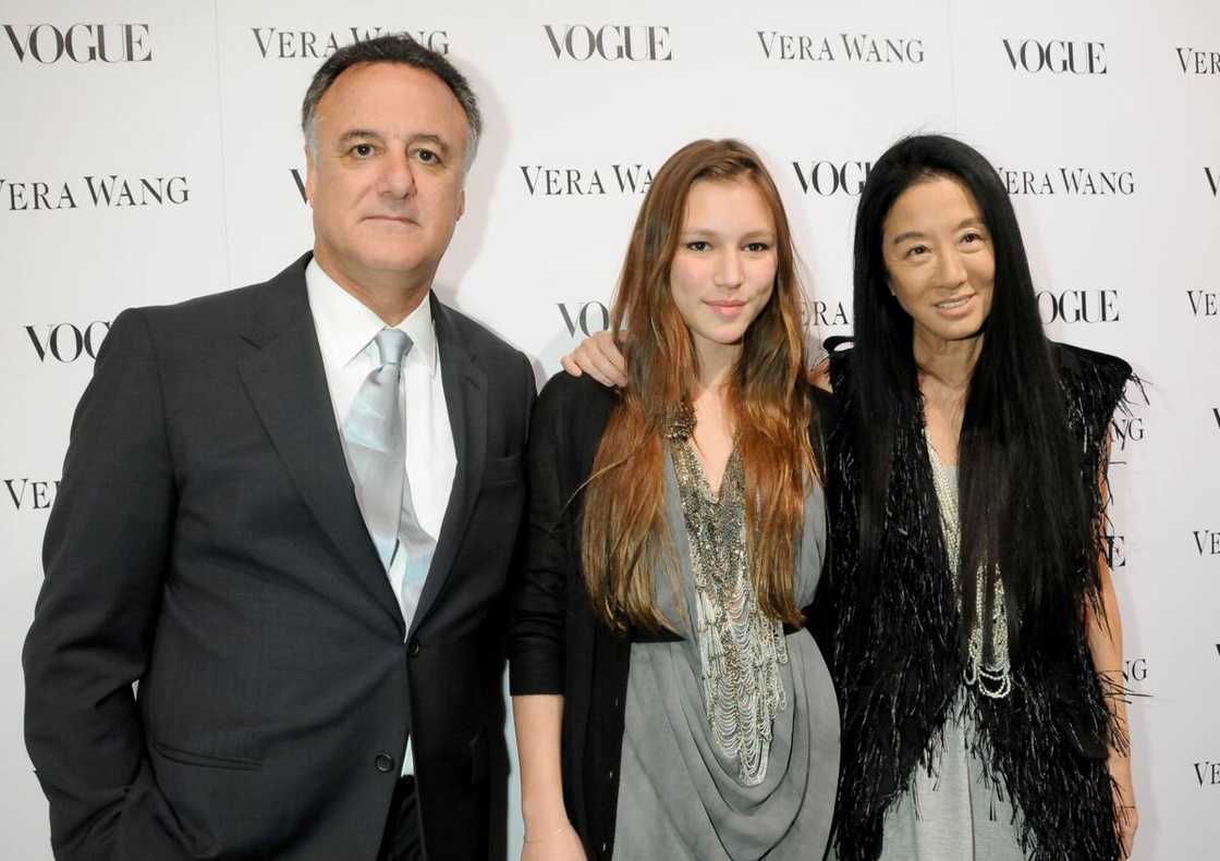 Arthur Becker (left), Josephine (centre), and designer Vera Wang in 2010.