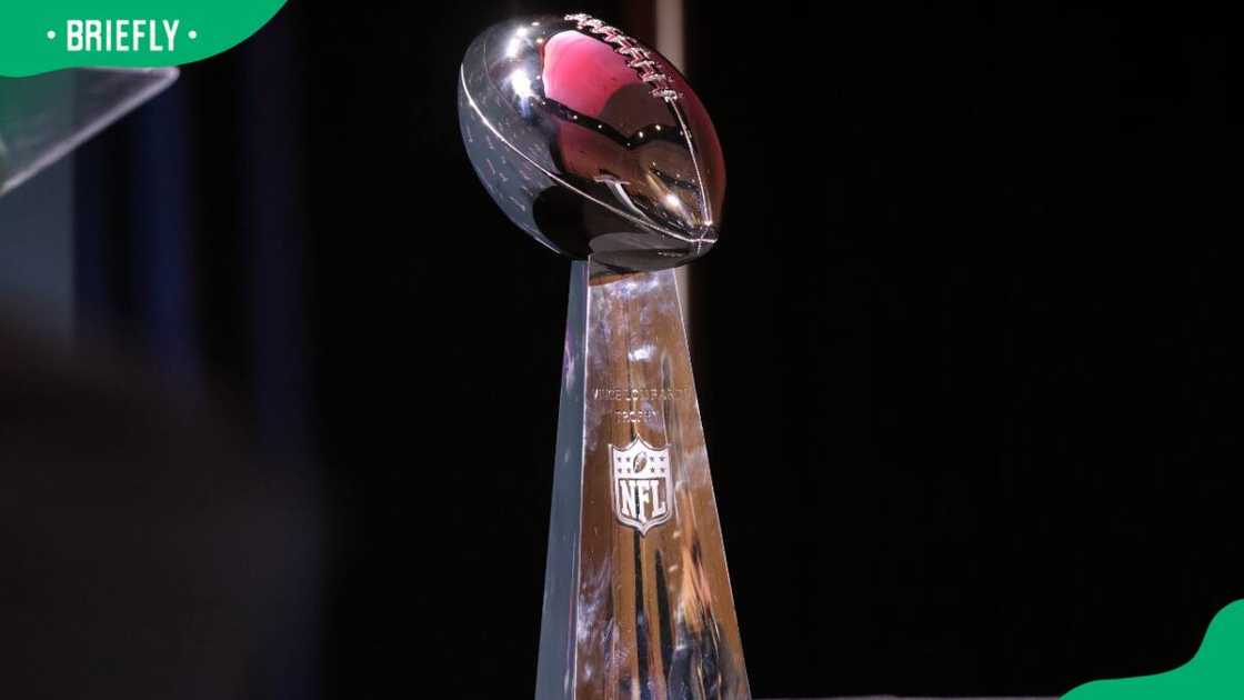 Vince Lombardi Trophy during the Super Bowl LVIII Vince Lombardi Trophy during the Super Bowl LVIII