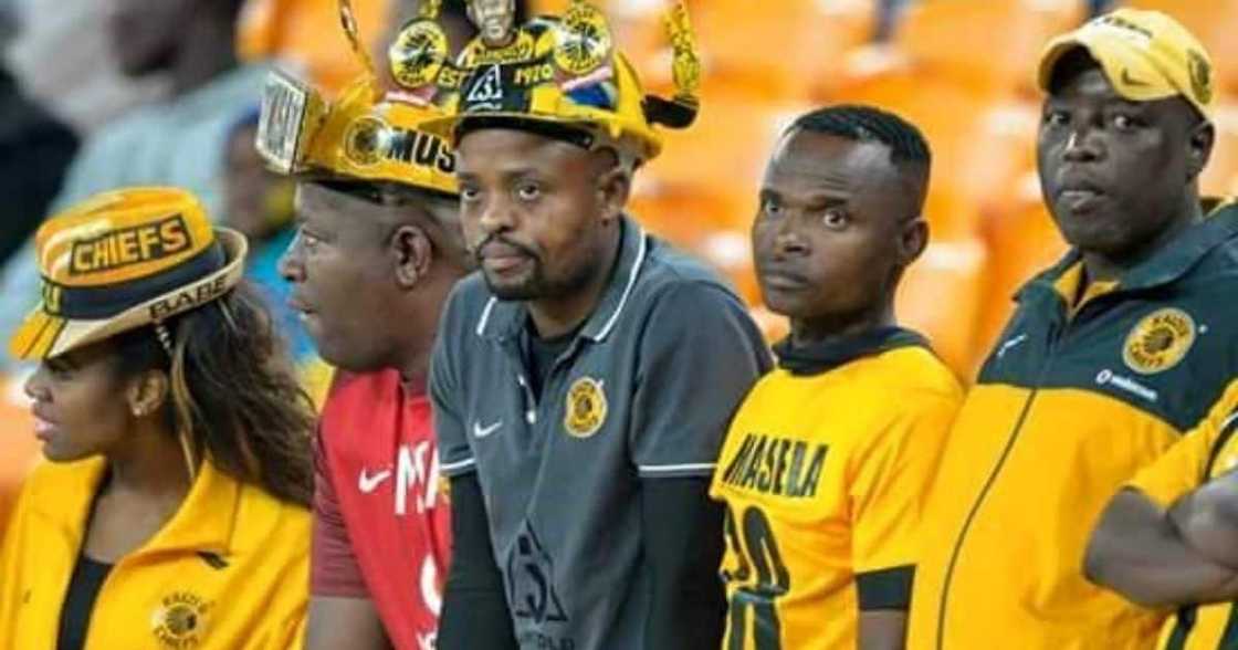 Kaizer Chiefs supporter Masilo Machaka (middle) remembers the Ellis Park disaster. Image: Facebook Kaizer Chiefs supporter Masilo Machaka (middle) remembers the Ellis Park disaster. Image: Facebook