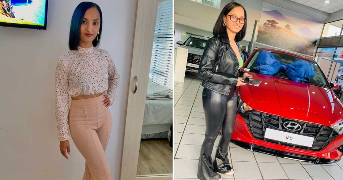 A lady from Johannesburg has purchased her first lux car A lady from Johannesburg has purchased her first lux car