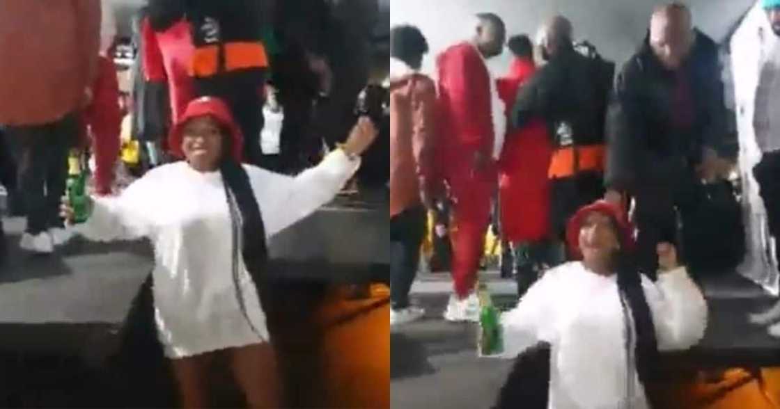 Video, man, pushing lady away, stage, enrages SA, reactions Video, man, pushing lady away, stage, enrages SA, reactions
