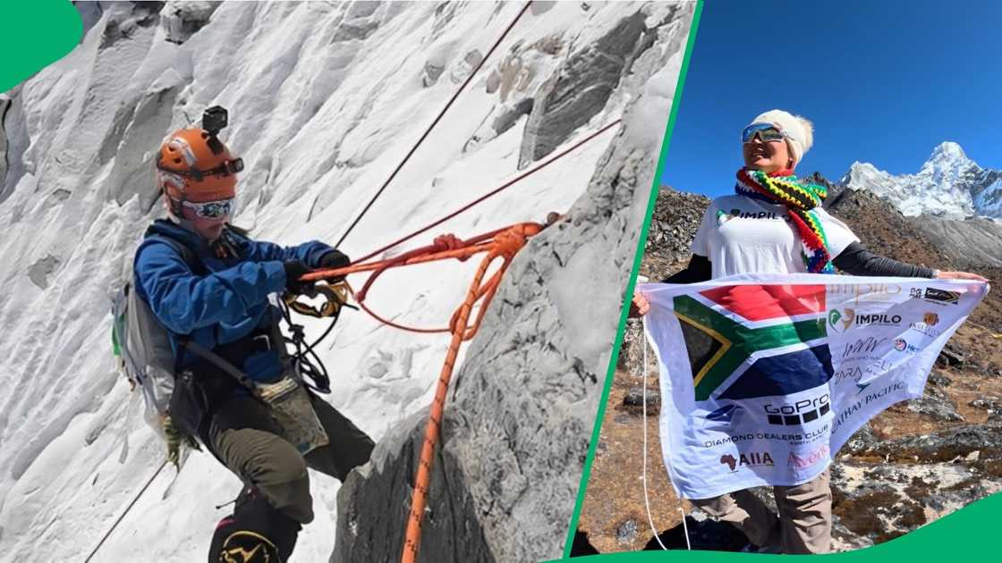 Angela Yeung summited Ama Dablam in Nepal.