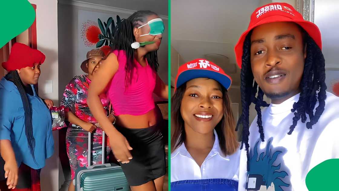 A man ran for cover after being caught wearing his wife's clothes by his mother in-law A man ran for cover after being caught wearing his wife's clothes by his mother in-law