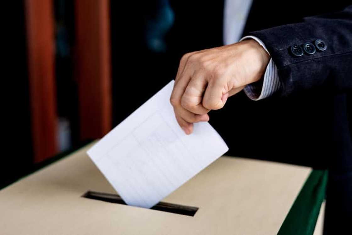 Voting box and election image Voting box and election image