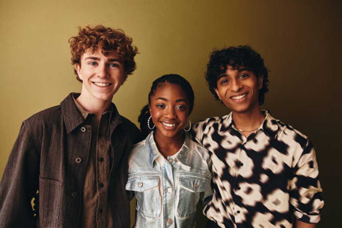Walker Scobell, Leah Sava' Jeffries and Aryan Simhadri in California Walker Scobell, Leah Sava' Jeffries and Aryan Simhadri in California