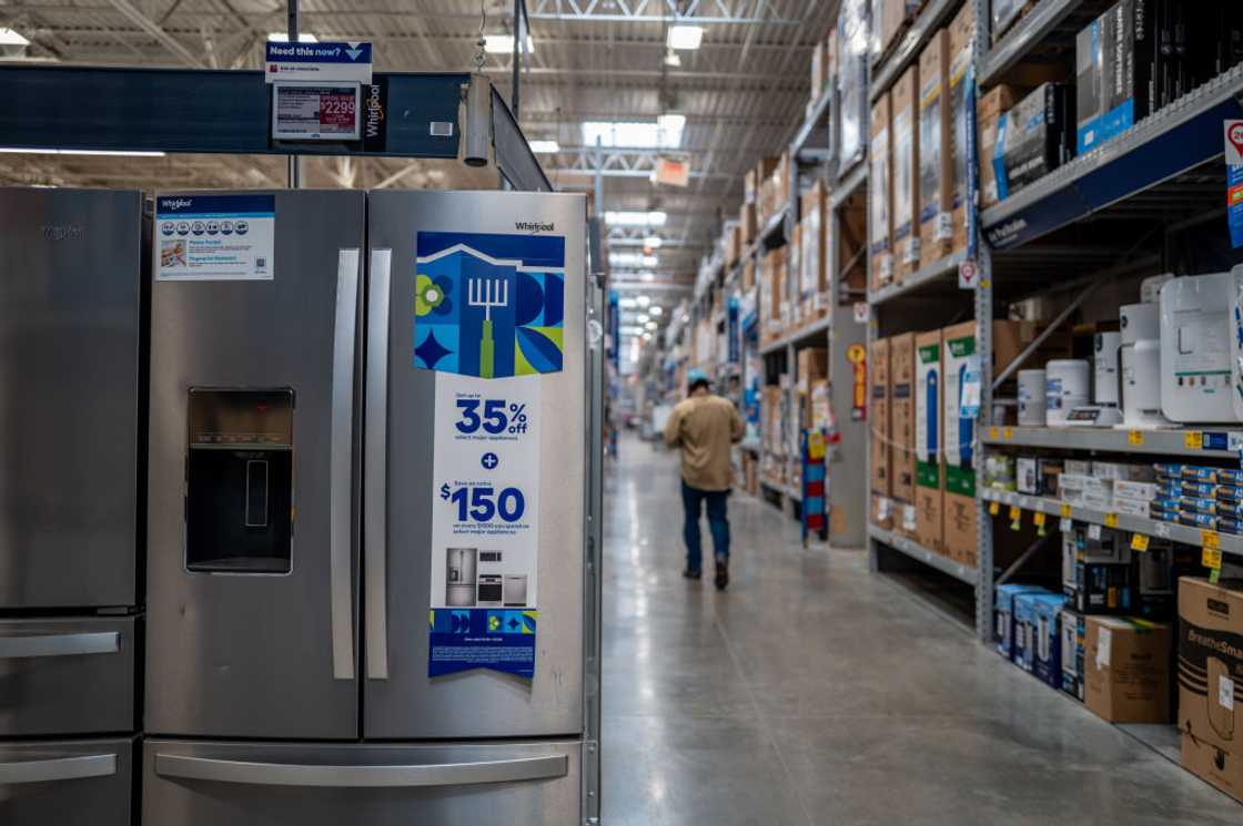 Products displayed at Lowe's Home Improvement store